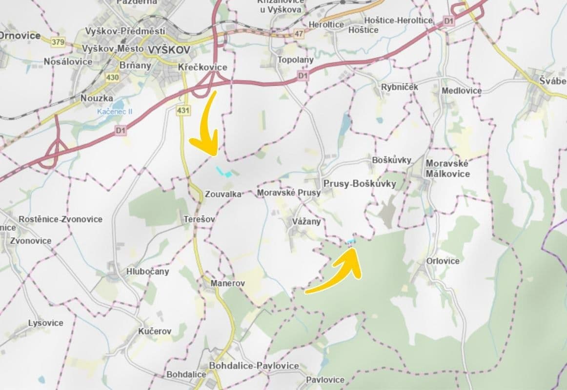 Predaj pozemku 23.194 m², Prusy-Boškůvky, Jihomoravský kraj Predaj pozemku 23.194 m², Prusy-Boškůvky, Jihomoravský kraj