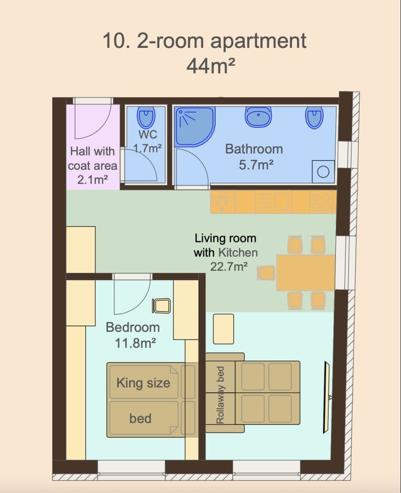 Prenájom bytu 44 m², Zbraslavská, Praha, Praha Prenájom bytu 44 m², Zbraslavská, Praha, Praha