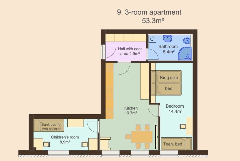 Prenájom bytu 53 m², Zbraslavská, Praha, Praha Prenájom bytu 53 m², Zbraslavská, Praha, Praha
