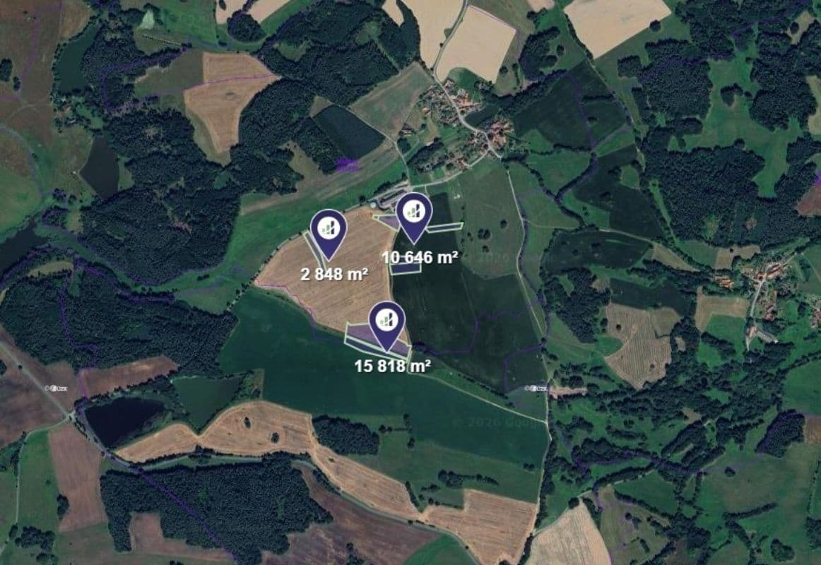 Predaj pozemku 10.992 m², Hrazany, Jihočeský kraj Predaj pozemku 10.992 m², Hrazany, Jihočeský kraj