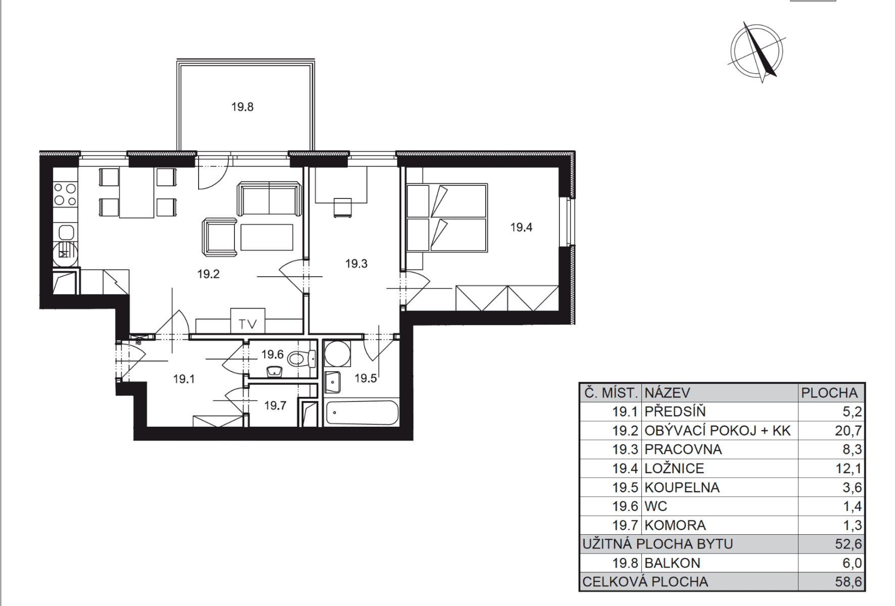 Predaj bytu 3-izbový 58 m², Vladycká, Praha, Praha Predaj bytu 3-izbový 58 m², Vladycká, Praha, Praha