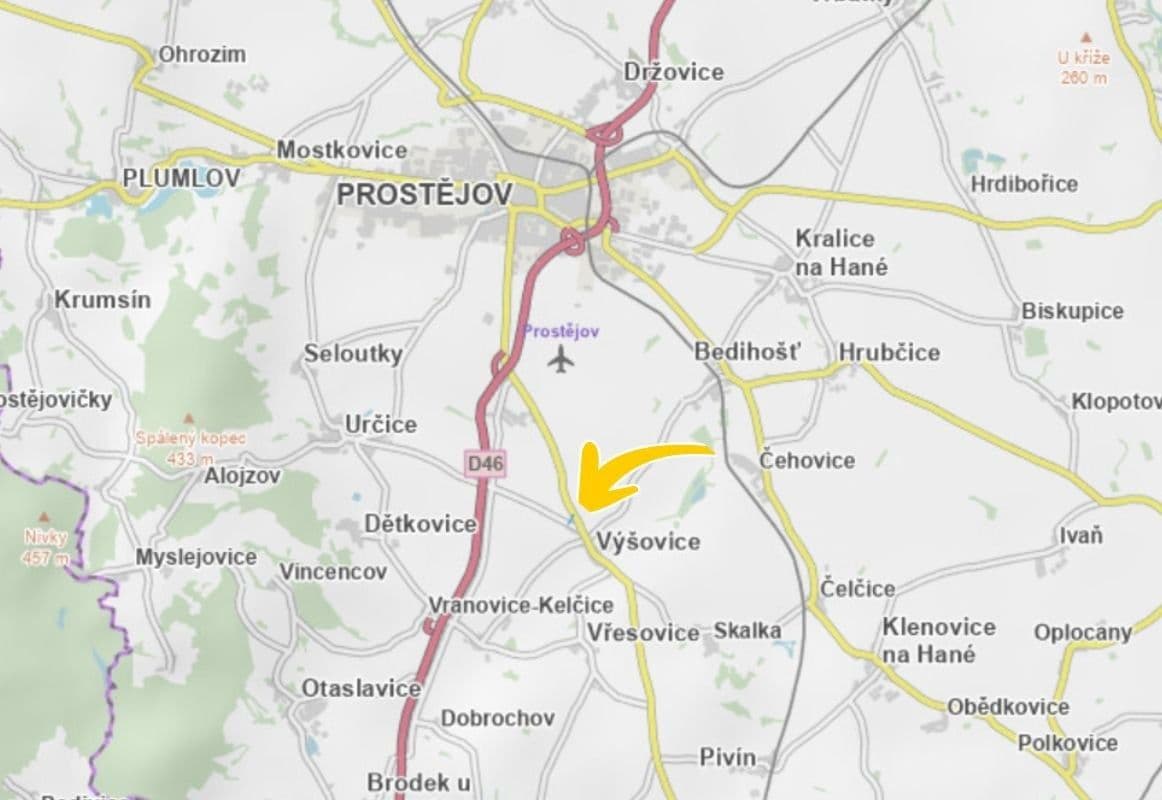 Predaj pozemku 1.300 m², Výšovice, Olomoucký kraj Predaj pozemku 1.300 m², Výšovice, Olomoucký kraj