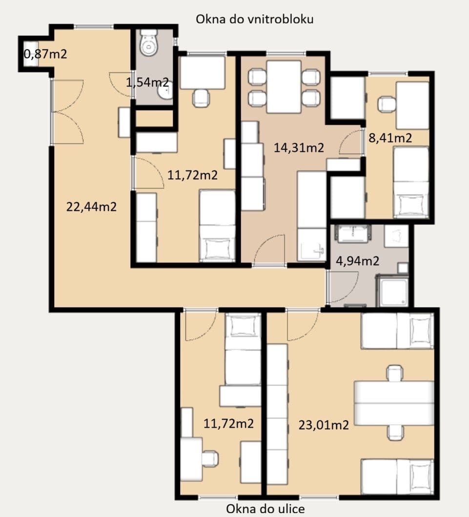 Predaj bytu 4-izbový 100 m², Bubenská, Praha, Praha Predaj bytu 4-izbový 100 m², Bubenská, Praha, Praha