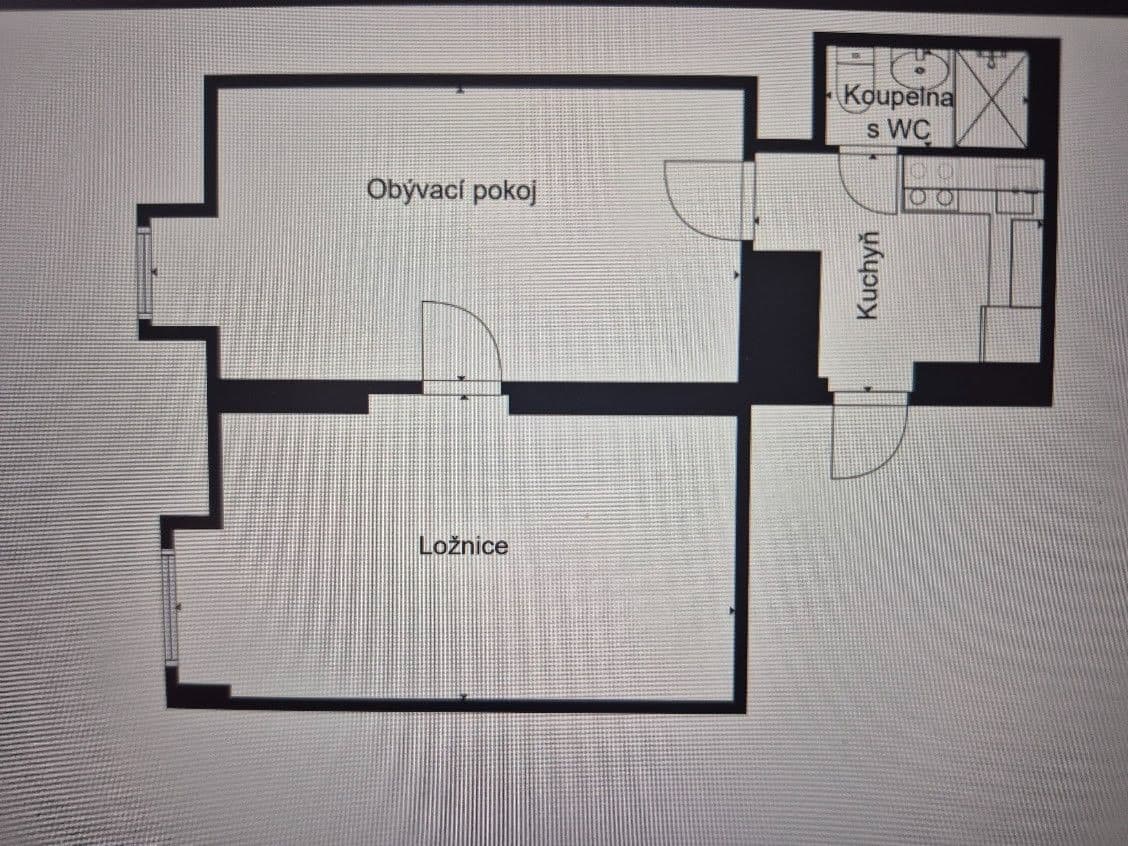 Prenájom bytu 2-izbový 40 m², Drtinova, Praha, Praha Prenájom bytu 2-izbový 40 m², Drtinova, Praha, Praha