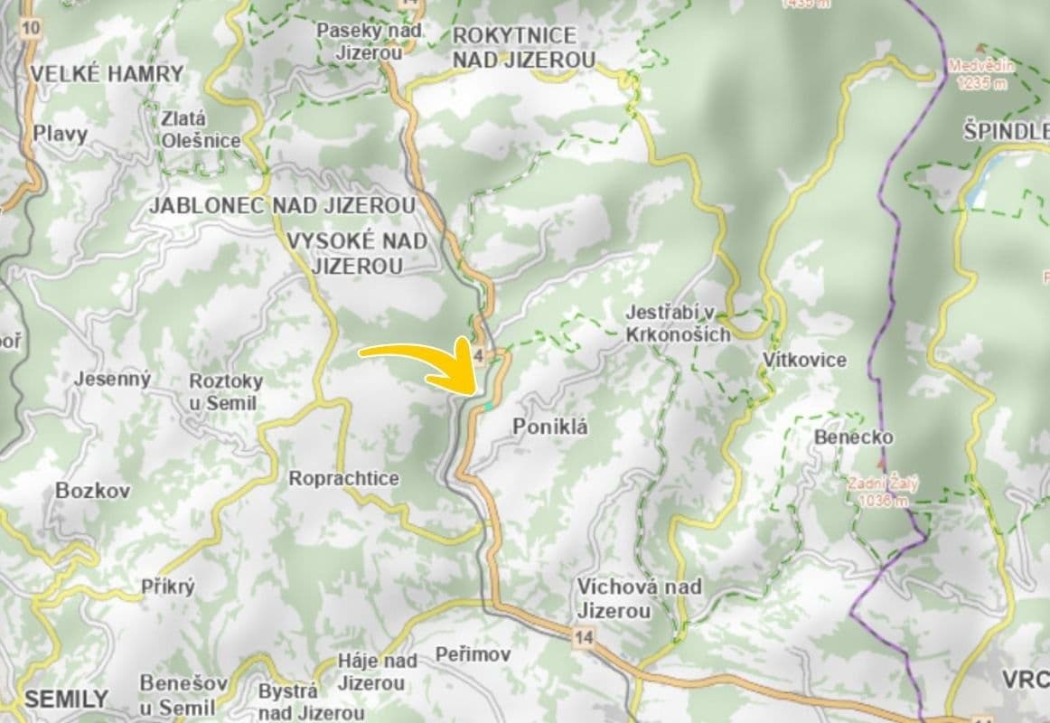 Predaj pozemku 11.614 m², Poniklá, Liberecký kraj Predaj pozemku 11.614 m², Poniklá, Liberecký kraj