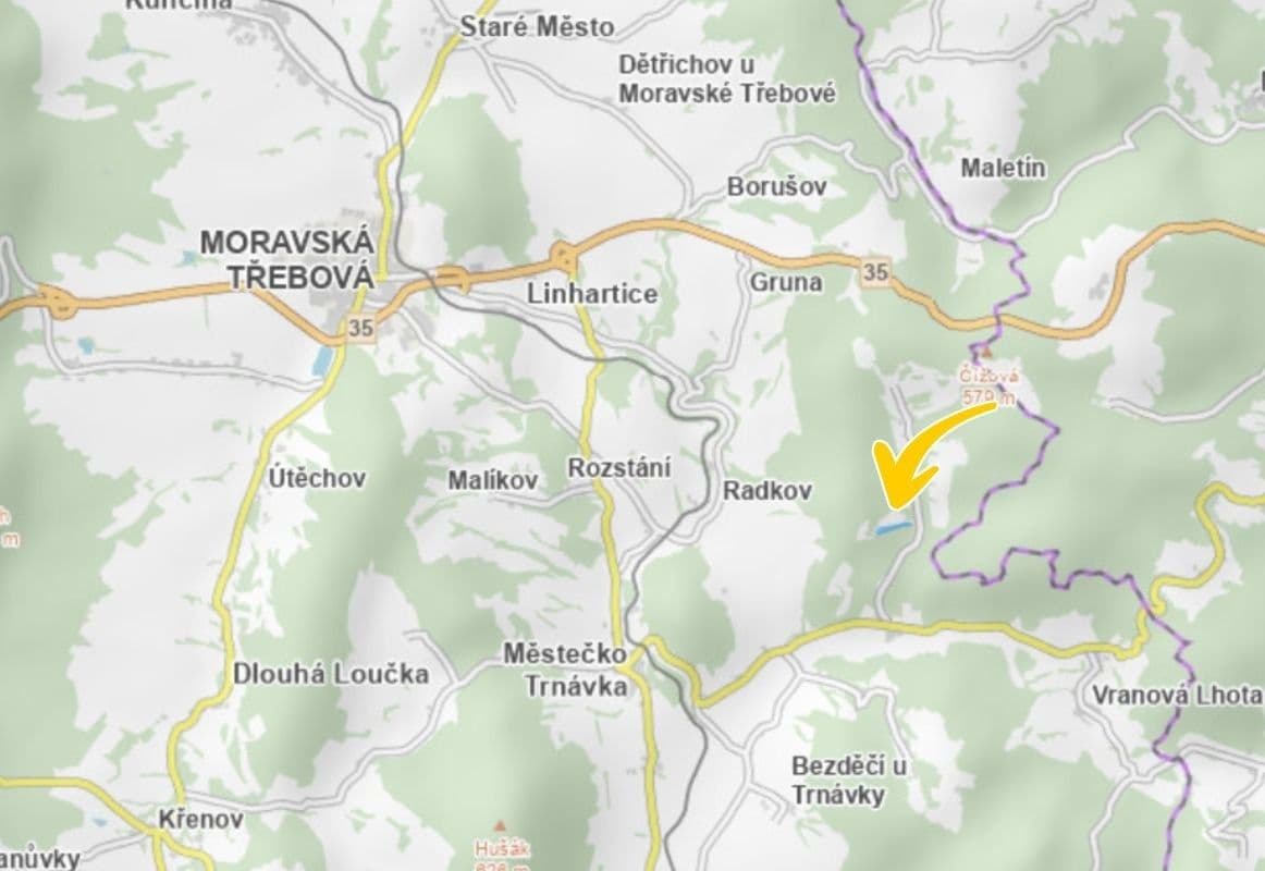 Predaj pozemku 34.783 m², Městečko Trnávka, Pardubický kraj Predaj pozemku 34.783 m², Městečko Trnávka, Pardubický kraj