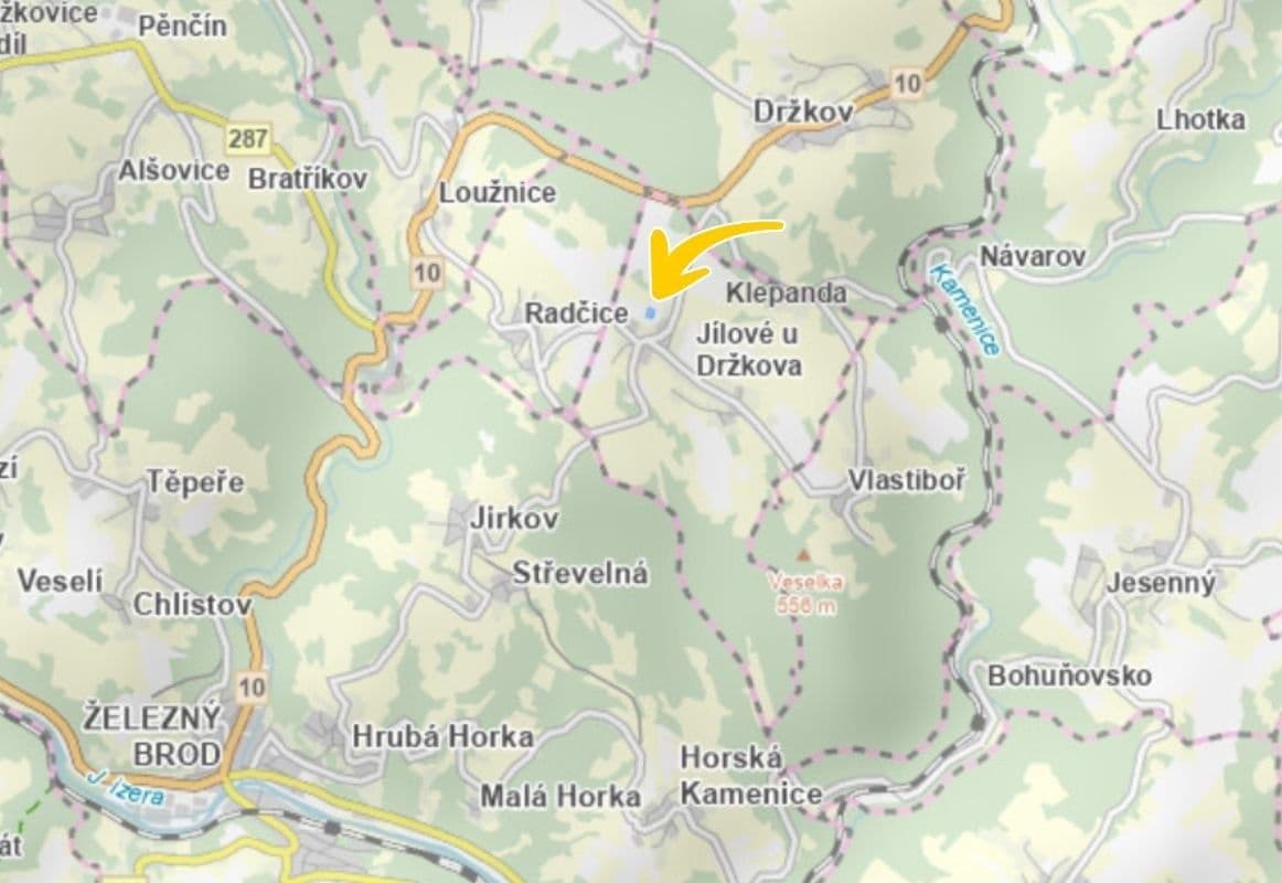 Predaj pozemku 1.082 m², Jílové u Držkova, Liberecký kraj Predaj pozemku 1.082 m², Jílové u Držkova, Liberecký kraj
