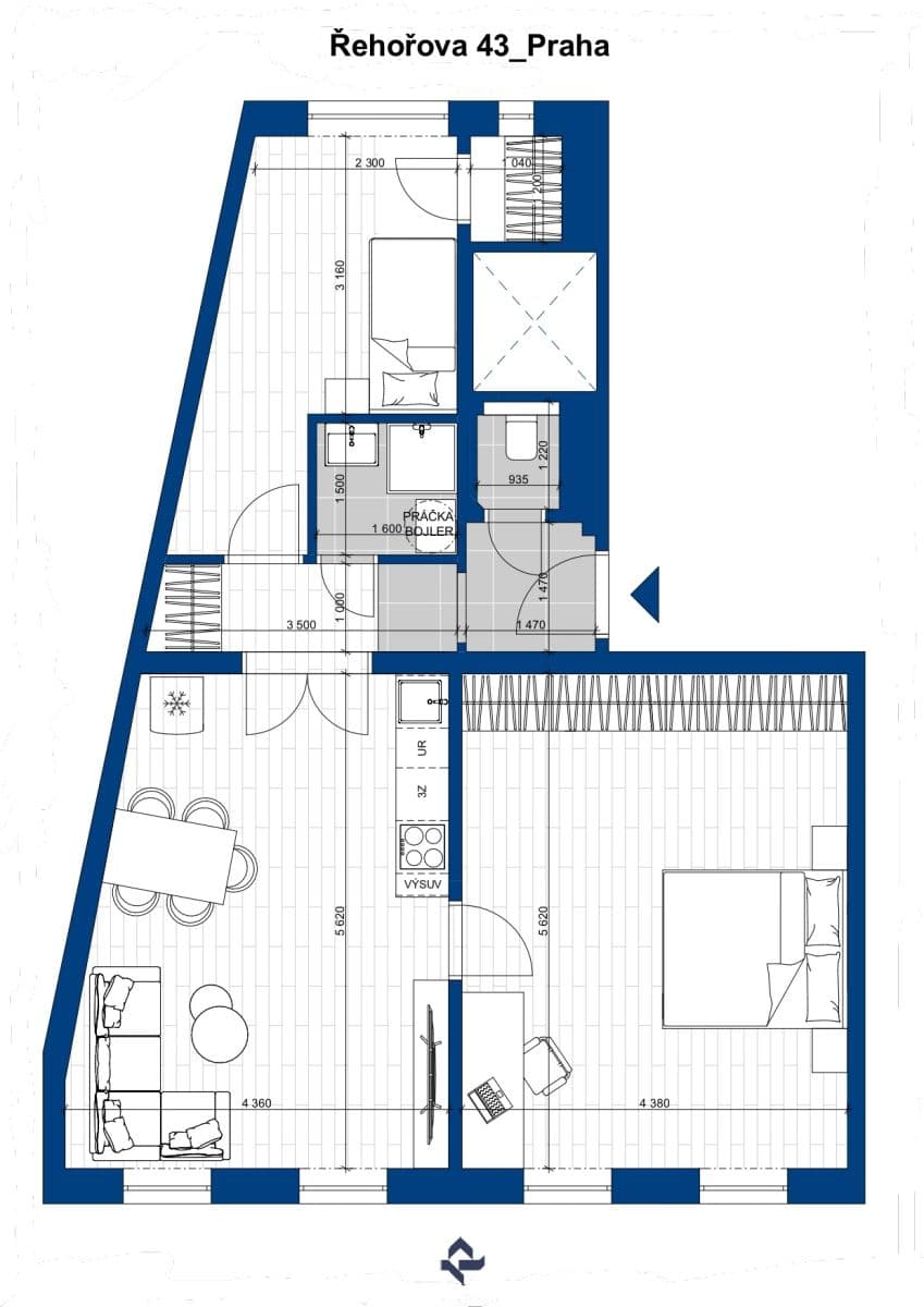 Predaj bytu 3-izbový 70 m², Řehořova, Praha, Praha Predaj bytu 3-izbový 70 m², Řehořova, Praha, Praha