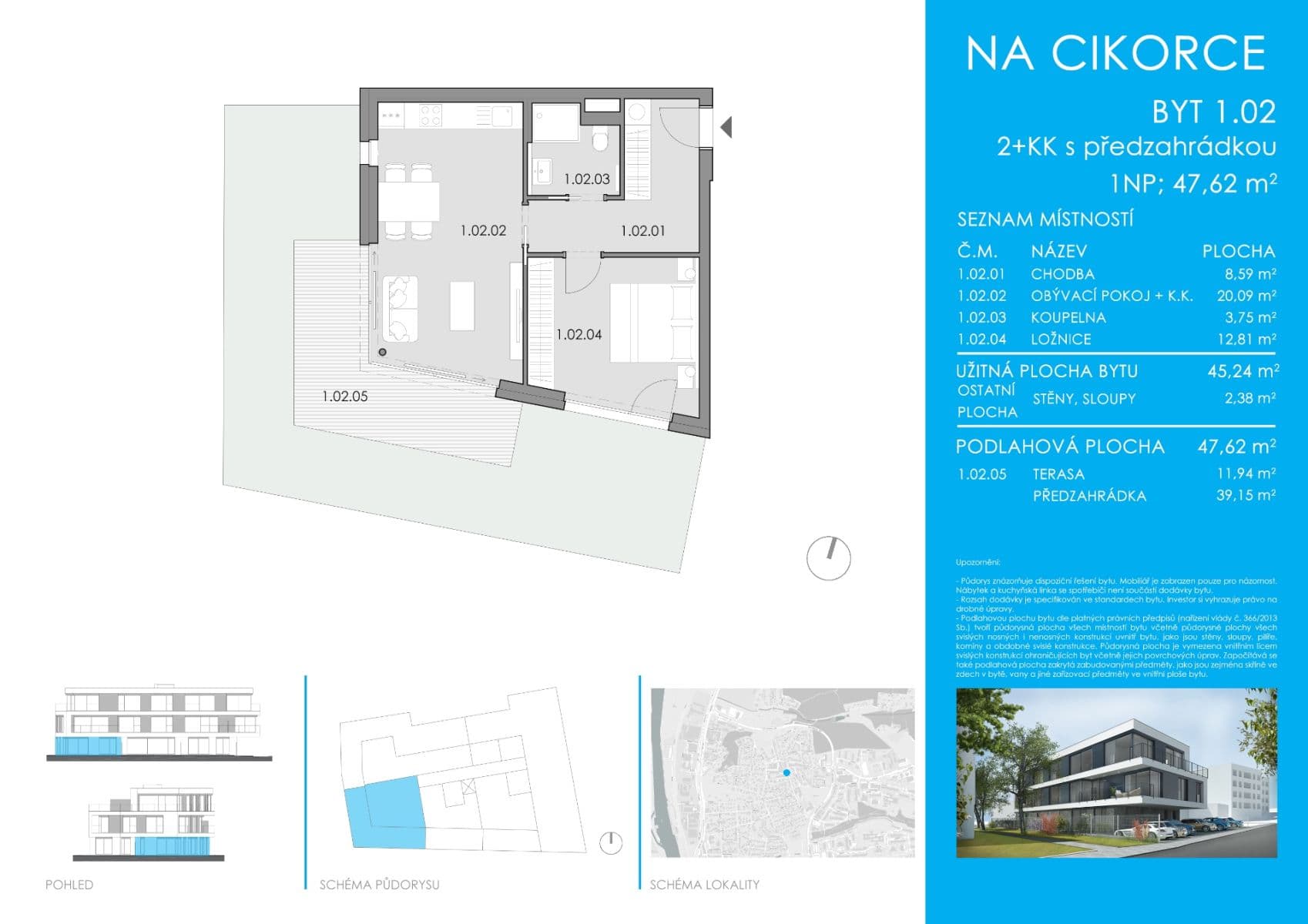 Predaj bytu 2-izbový 47 m², Na Cikorce, Praha, Praha Predaj bytu 2-izbový 47 m², Na Cikorce, Praha, Praha