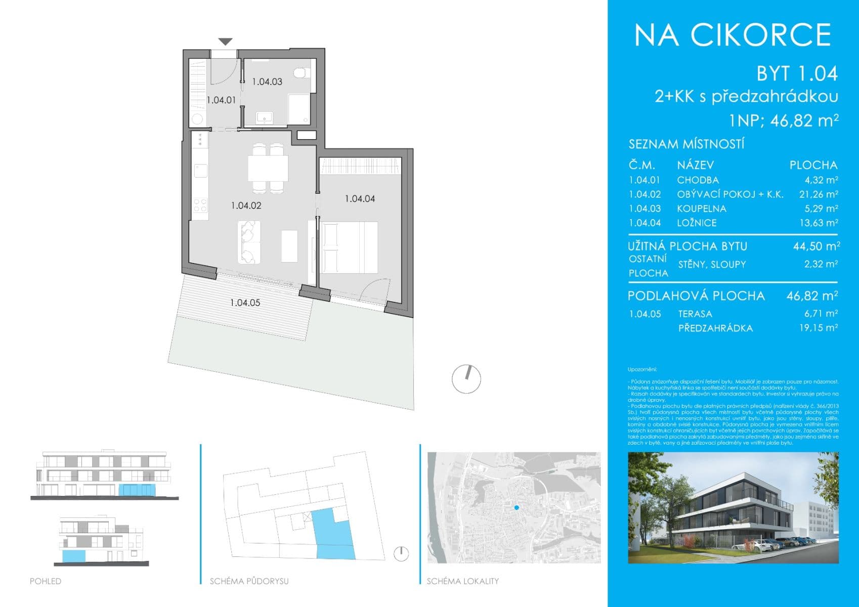 Predaj bytu 2-izbový 47 m², Na Cikorce, Praha, Praha Predaj bytu 2-izbový 47 m², Na Cikorce, Praha, Praha
