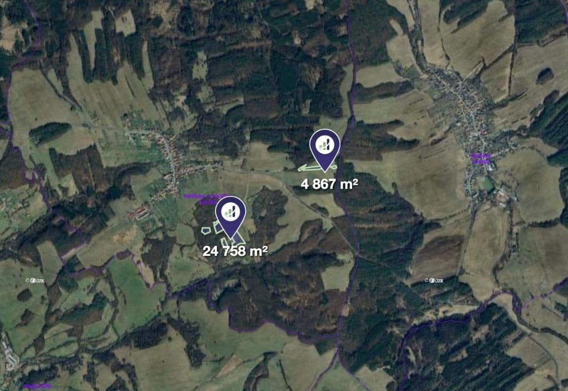 Predaj pozemku 29.625 m², Petrůvka, Zlínský kraj Predaj pozemku 29.625 m², Petrůvka, Zlínský kraj