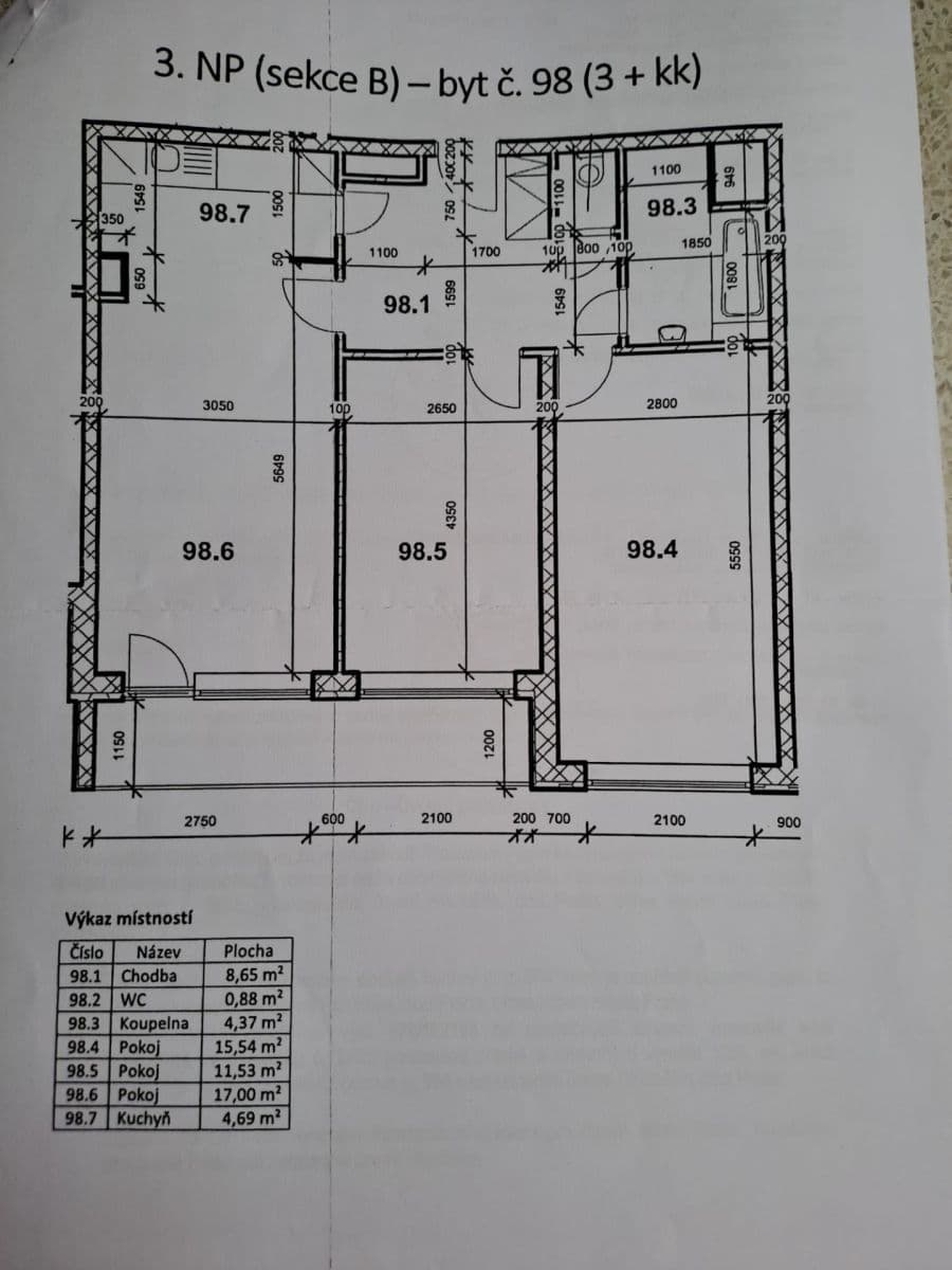 Predaj bytu 3-izbový 72 m², Kukelská, Praha, Praha Predaj bytu 3-izbový 72 m², Kukelská, Praha, Praha
