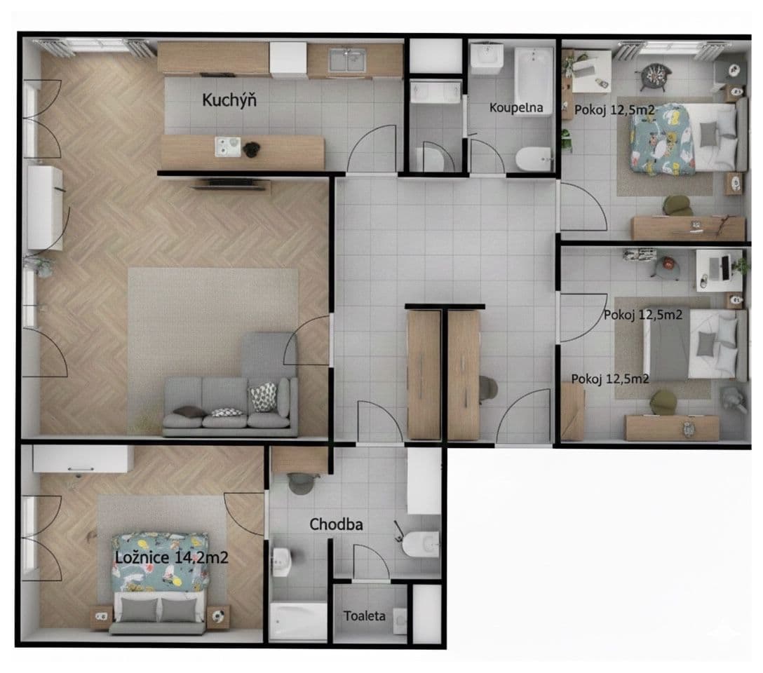 Predaj bytu 4-izbový 104 m², Smikova, Praha, Praha Predaj bytu 4-izbový 104 m², Smikova, Praha, Praha