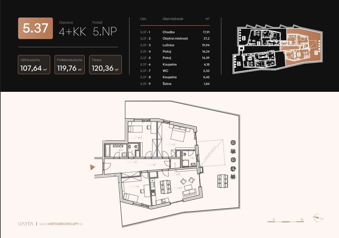 Predaj bytu 4-izbový 120 m², Milánská, Praha, Praha Predaj bytu 4-izbový 120 m², Milánská, Praha, Praha