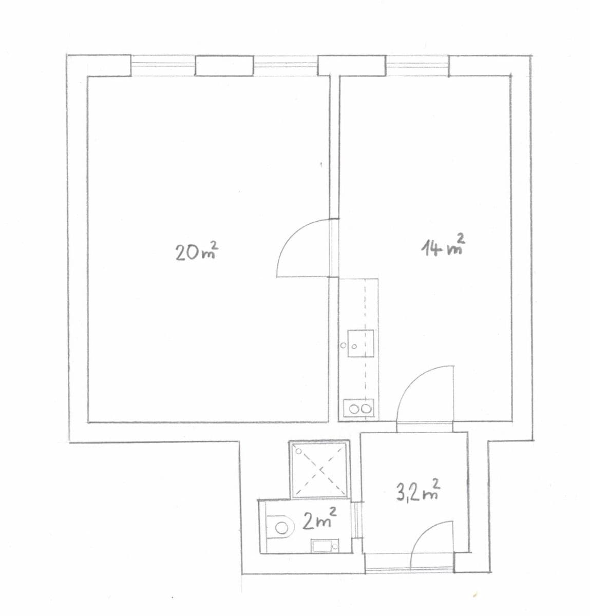 Prenájom bytu 2-izbový 39 m², Jagellonská, Praha, Praha Prenájom bytu 2-izbový 39 m², Jagellonská, Praha, Praha