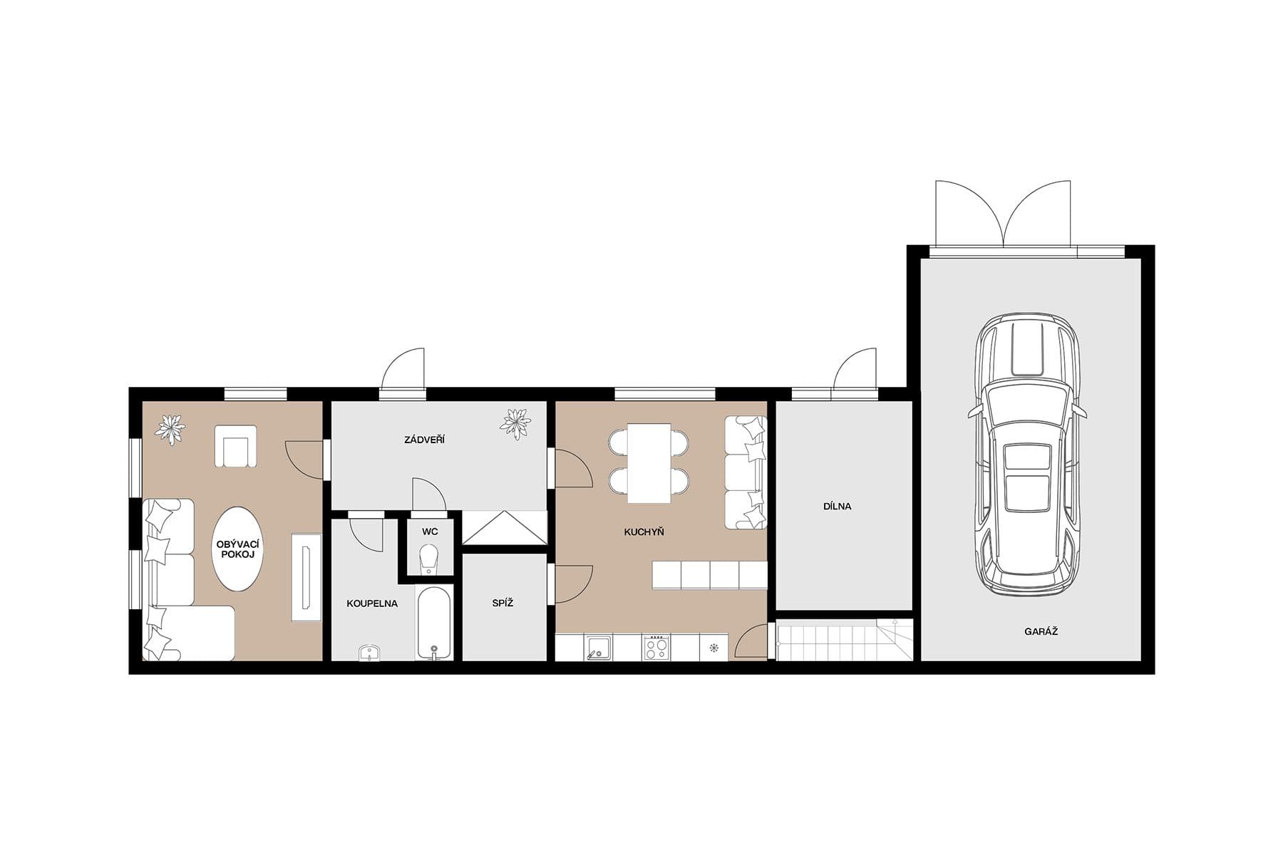 Predaj domu 200 m², pozemek 383 m², Pravonín, Středočeský kraj Predaj domu 200 m², pozemek 383 m², Pravonín, Středočeský kraj