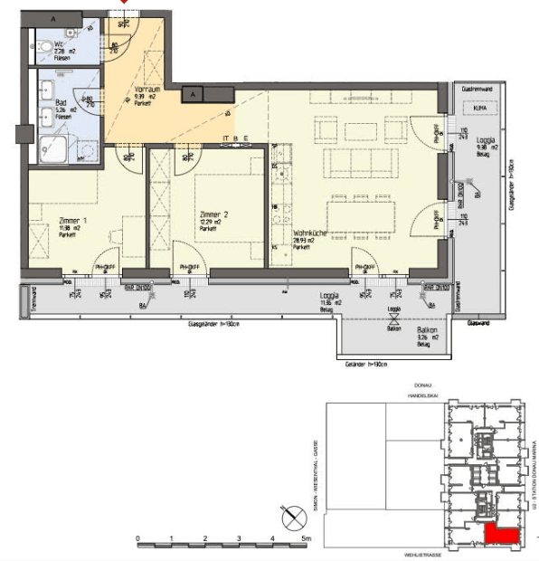 Predaj bytu 3-izbový 70 m², Wehlistraße 291/2, Wien, Viedeň Predaj bytu 3-izbový 70 m², Wehlistraße 291/2, Wien, Viedeň