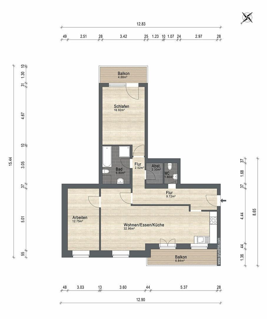 Predaj bytu 3-izbový 91 m², Bad Reichenhall, Bavorsko Predaj bytu 3-izbový 91 m², Bad Reichenhall, Bavorsko