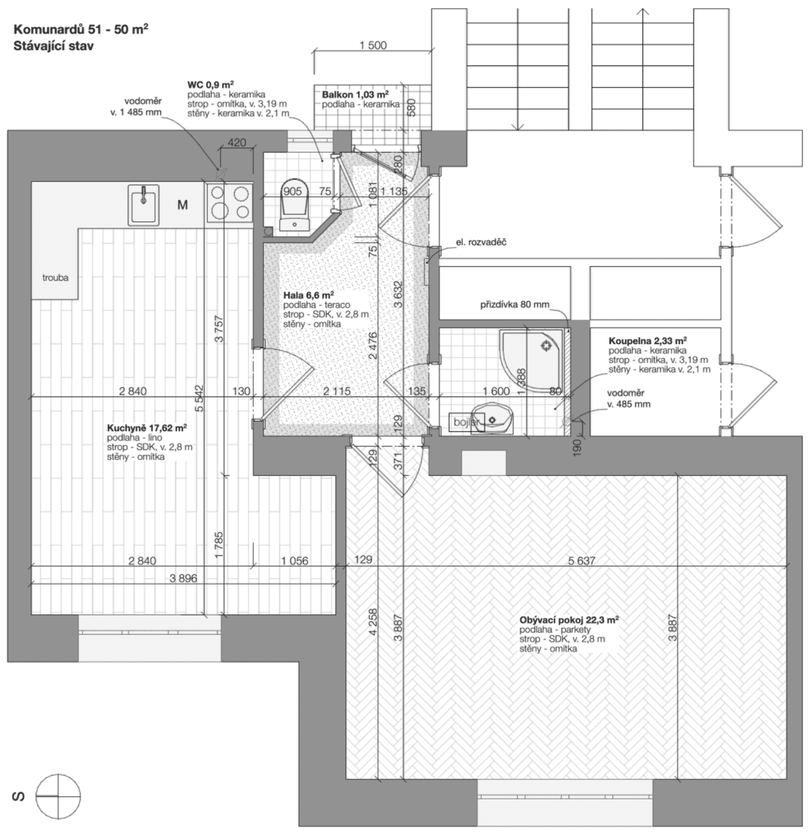 Predaj bytu 2-izbový 50 m², Komunardů, Praha, Praha Predaj bytu 2-izbový 50 m², Komunardů, Praha, Praha