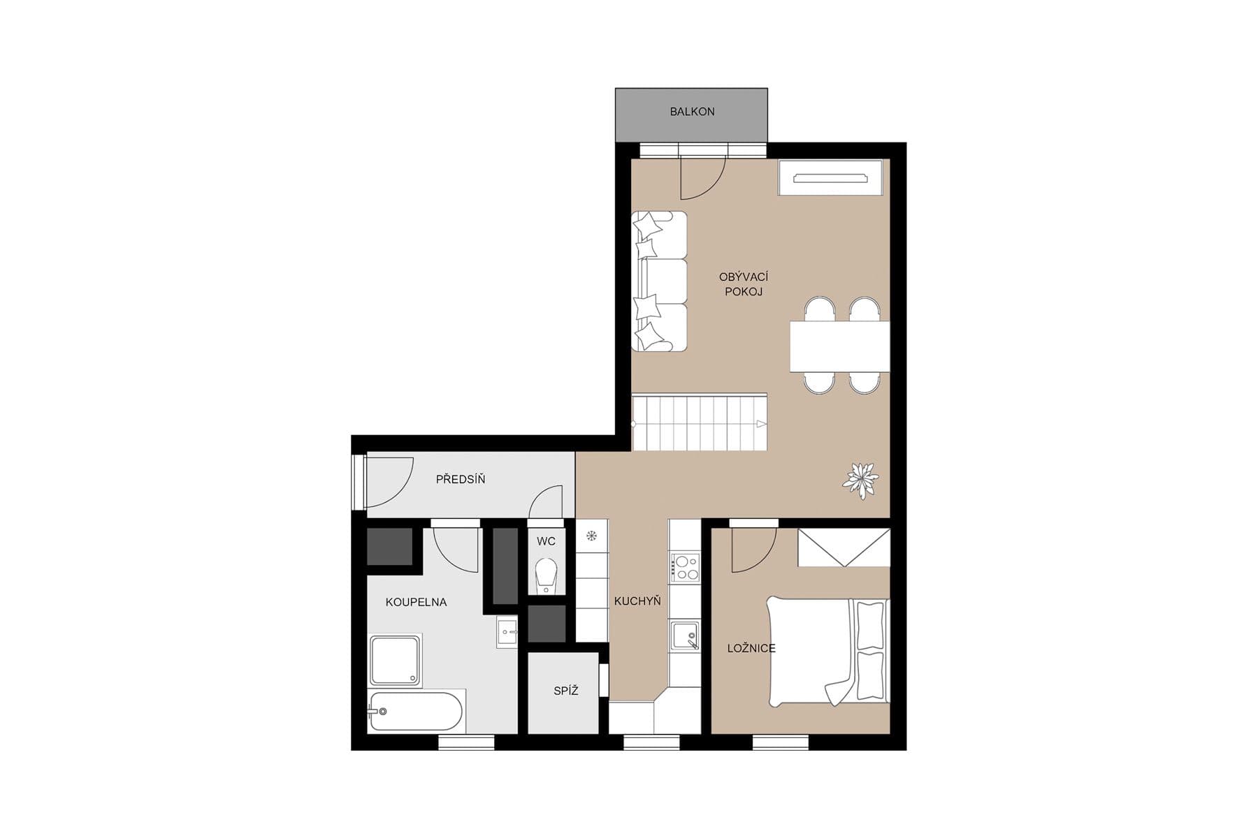 Predaj bytu 3-izbový 82 m², Křivoklátská, Praha, Praha Predaj bytu 3-izbový 82 m², Křivoklátská, Praha, Praha