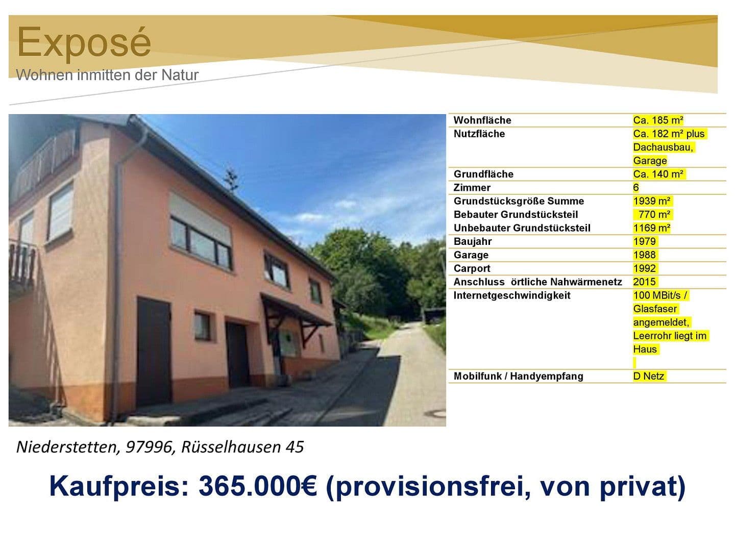 Predaj domu 185 m², pozemek 1.939 m², Rüsselhausen 45, Niederstetten, Bádensko-Wurttembersko Predaj domu 185 m², pozemek 1.939 m², Rüsselhausen 45, Niederstetten, Bádensko-Wurttembersko