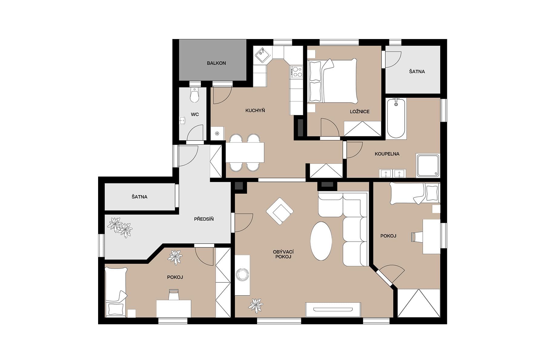 Predaj bytu 4-izbový 133 m², Riegrova, Jablonec nad Nisou, Liberecký kraj Predaj bytu 4-izbový 133 m², Riegrova, Jablonec nad Nisou, Liberecký kraj