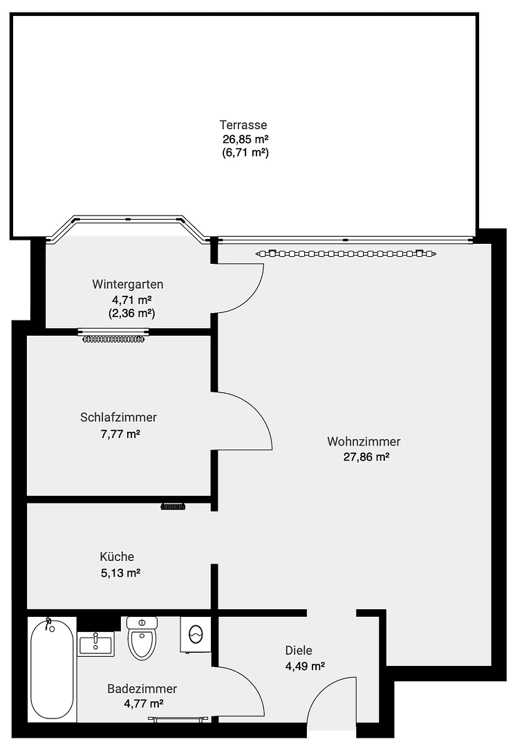 Prenájom bytu 2-izbový 60 m², Gustav-Heinemann-Straße 109, Bremen, Brémy Prenájom bytu 2-izbový 60 m², Gustav-Heinemann-Straße 109, Bremen, Brémy