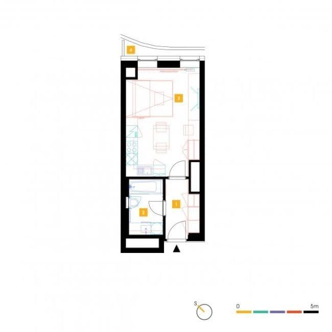 Prenájom bytu 1-izbový 30 m², Mukařovského, Praha, Praha Prenájom bytu 1-izbový 30 m², Mukařovského, Praha, Praha