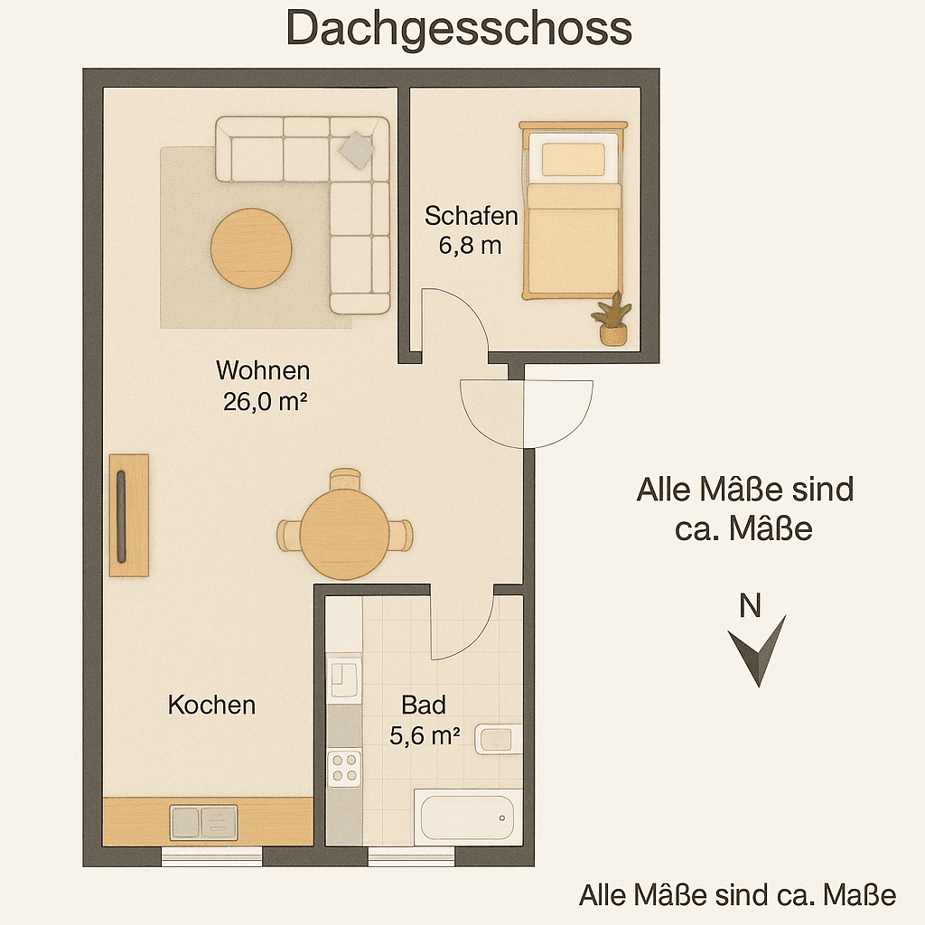 Prenájom bytu 2-izbový 35 m², An der Kleinbahn 24, Nossen, Sasko Prenájom bytu 2-izbový 35 m², An der Kleinbahn 24, Nossen, Sasko