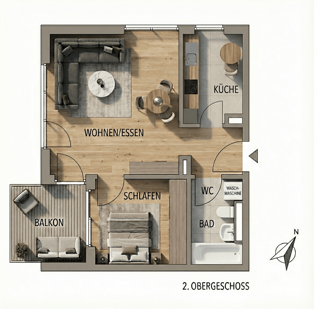 Predaj bytu 2-izbový 47 m², Annelies-Kupper-Allee 10, Haar, Bavorsko Predaj bytu 2-izbový 47 m², Annelies-Kupper-Allee 10, Haar, Bavorsko