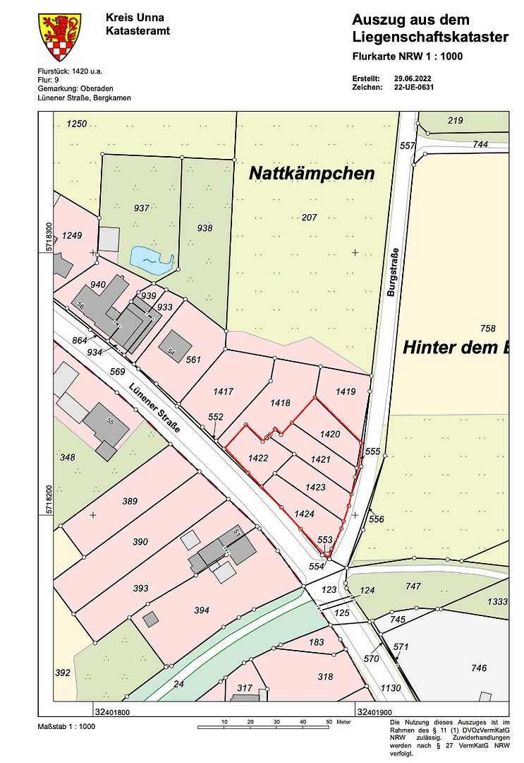 Predaj pozemku 985 m², Lünenerstr. 50, Bergkamen, Severné Porýnie - Westfálsko Predaj pozemku 985 m², Lünenerstr. 50, Bergkamen, Severné Porýnie - Westfálsko