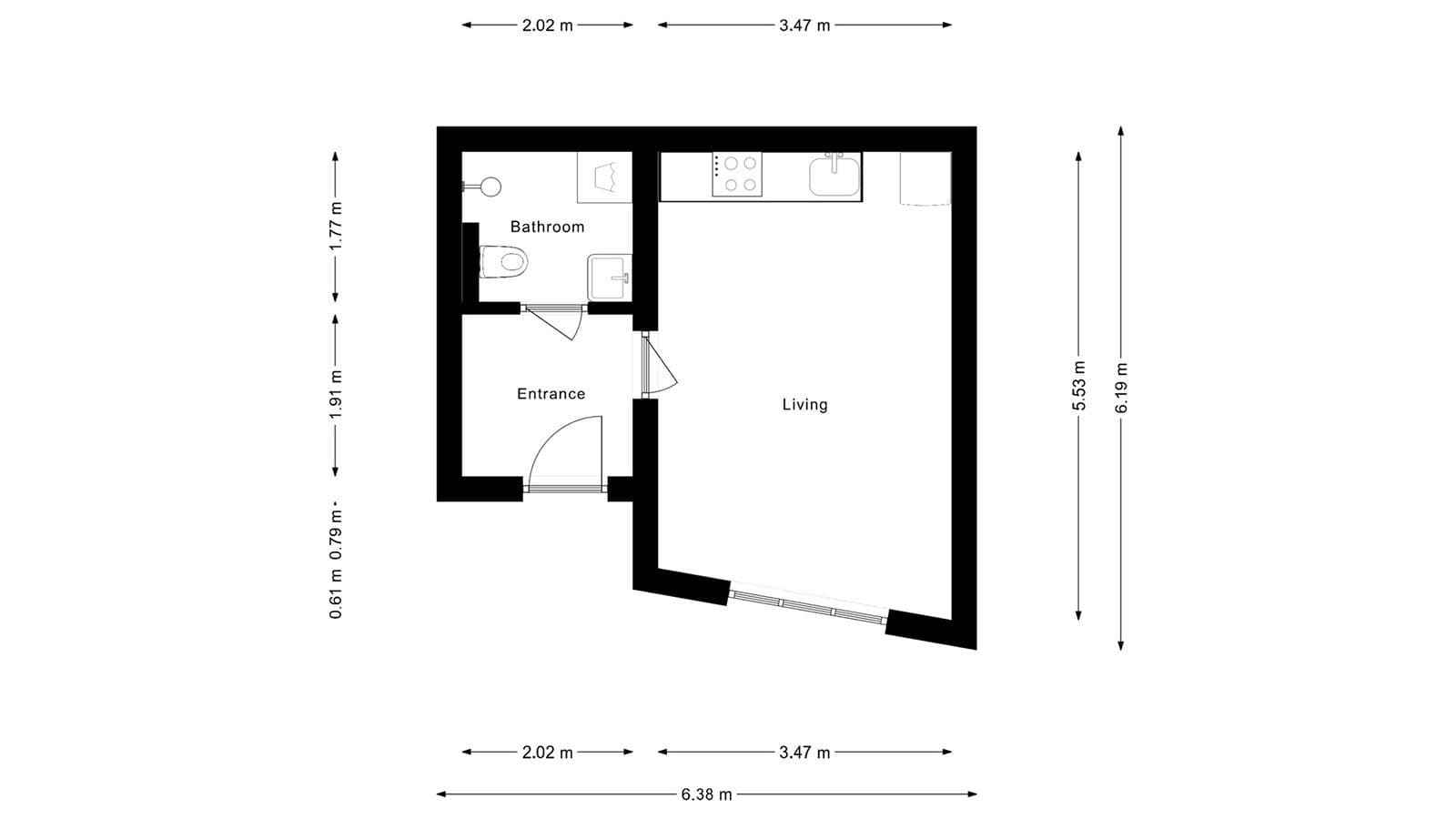 Prenájom bytu 1-izbový 38 m², Bakalářská, Praha, Praha Prenájom bytu 1-izbový 38 m², Bakalářská, Praha, Praha