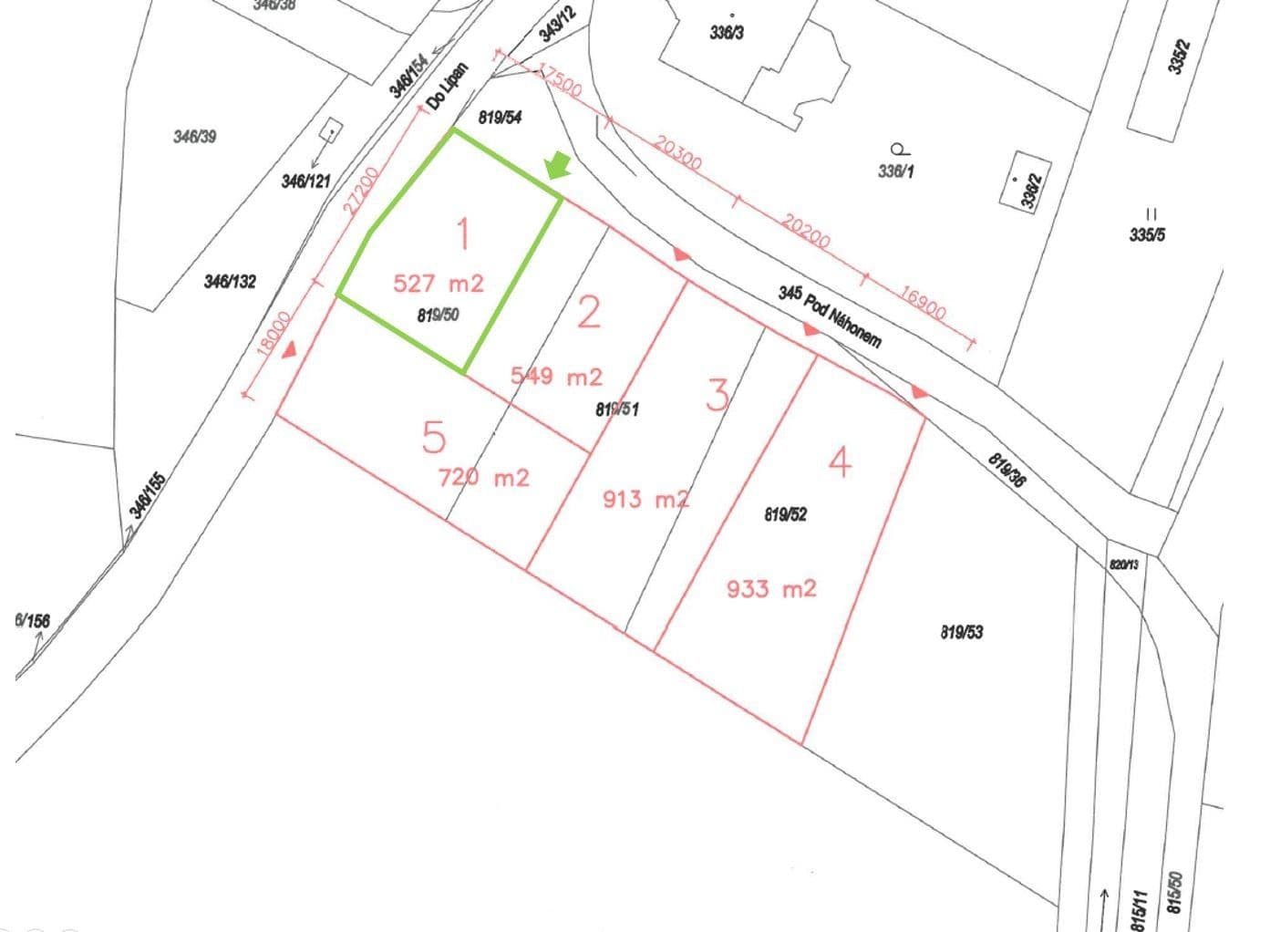 Predaj pozemku 527 m², Pod Náhonem, Praha, Praha Predaj pozemku 527 m², Pod Náhonem, Praha, Praha