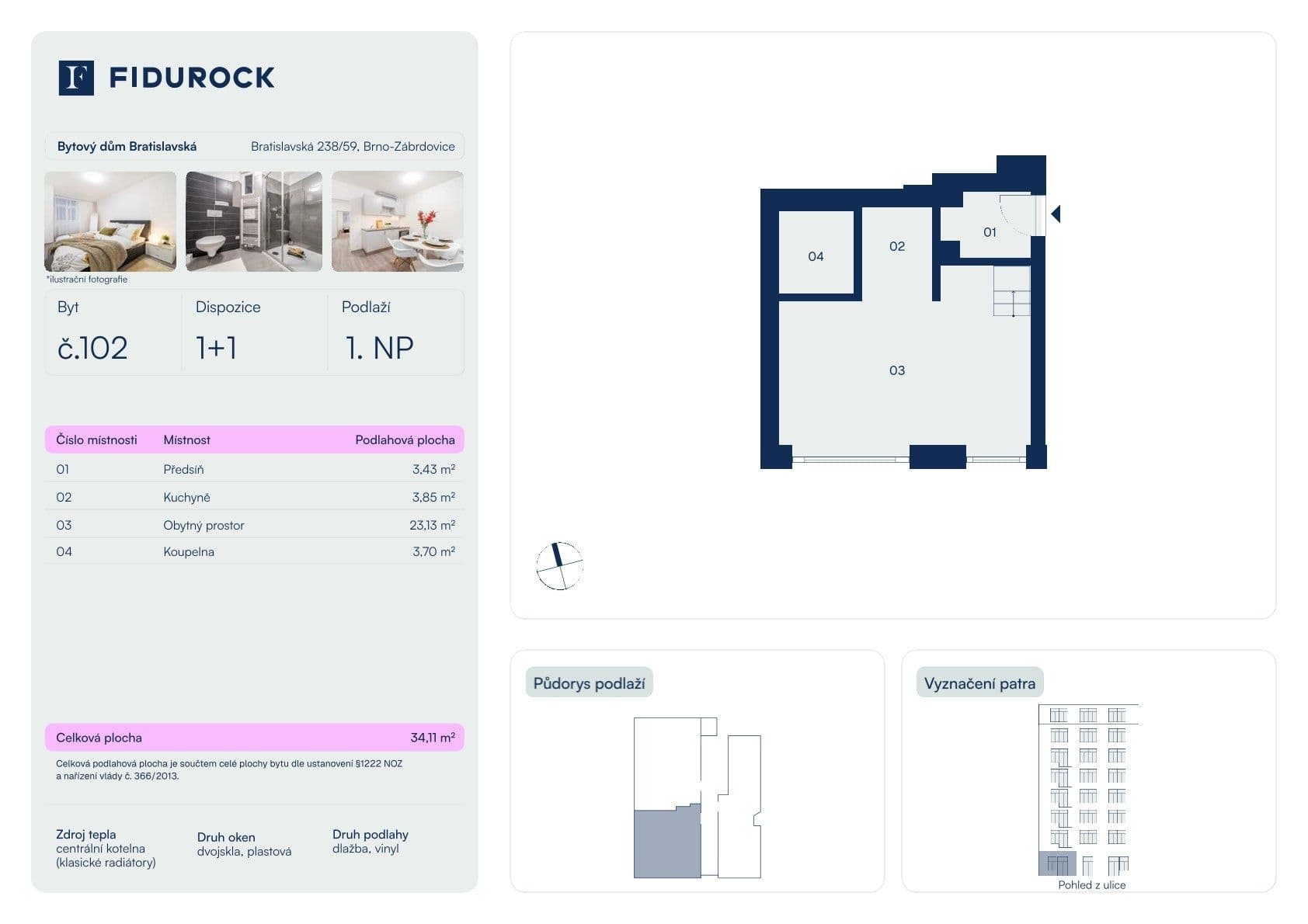 Predaj bytu 1-izbový 32 m², Bratislavská, Brno, Jihomoravský kraj Predaj bytu 1-izbový 32 m², Bratislavská, Brno, Jihomoravský kraj