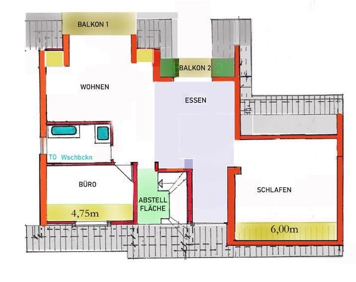 Prenájom bytu 3-izbový 126 m², Haibach, Bavorsko Prenájom bytu 3-izbový 126 m², Haibach, Bavorsko