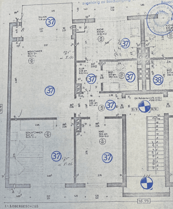 Predaj bytu 3-izbový 64 m², Rominter Straße 10, Bremen, Brémy Predaj bytu 3-izbový 64 m², Rominter Straße 10, Bremen, Brémy
