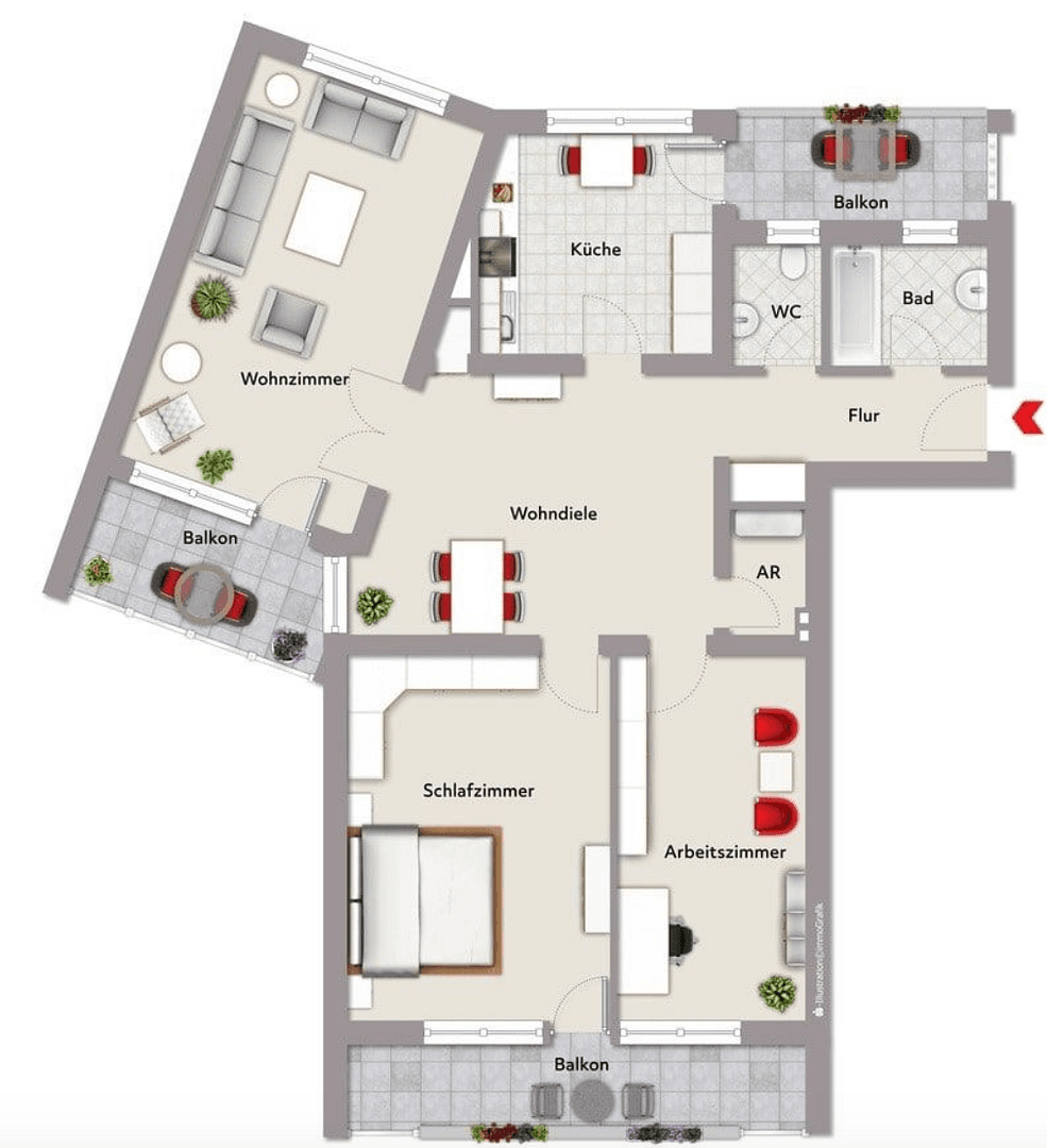 Predaj bytu 3-izbový 108 m², Gudrunstraße 32, Nürnberg, Bavorsko Predaj bytu 3-izbový 108 m², Gudrunstraße 32, Nürnberg, Bavorsko