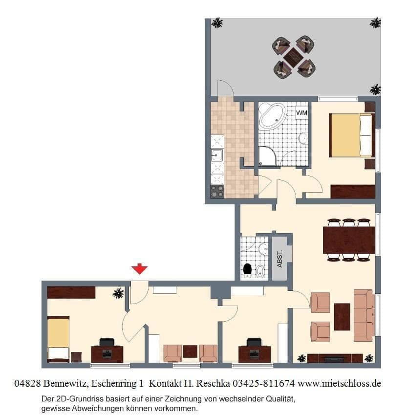 Prenájom bytu 5-izbový 105 m², Bennewitz, Sasko Prenájom bytu 5-izbový 105 m², Bennewitz, Sasko