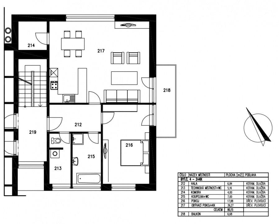 Prenájom bytu 2-izbový 80 m², Marvanova, Praha, Praha Prenájom bytu 2-izbový 80 m², Marvanova, Praha, Praha