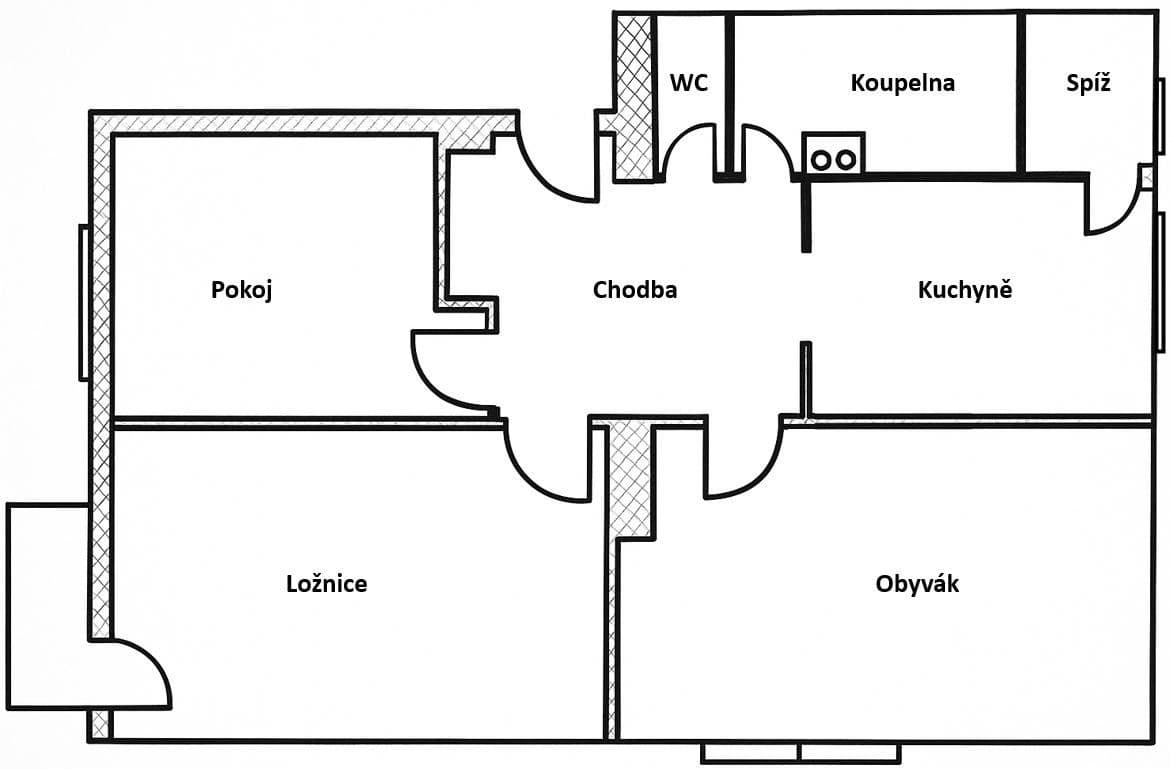 Prenájom bytu 3-izbový 78 m², Karlov, Velké Meziříčí, Kraj Vysočina Prenájom bytu 3-izbový 78 m², Karlov, Velké Meziříčí, Kraj Vysočina