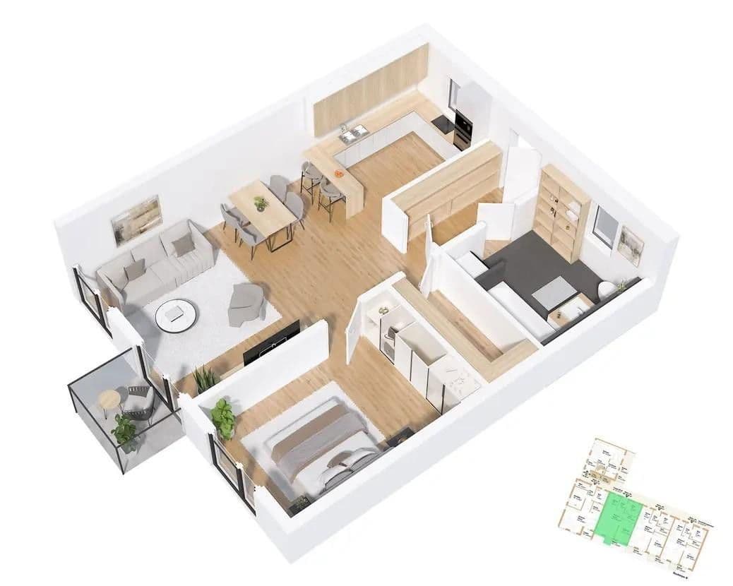 Prenájom bytu 2-izbový 61 m², Gangkofen, Bavorsko Prenájom bytu 2-izbový 61 m², Gangkofen, Bavorsko