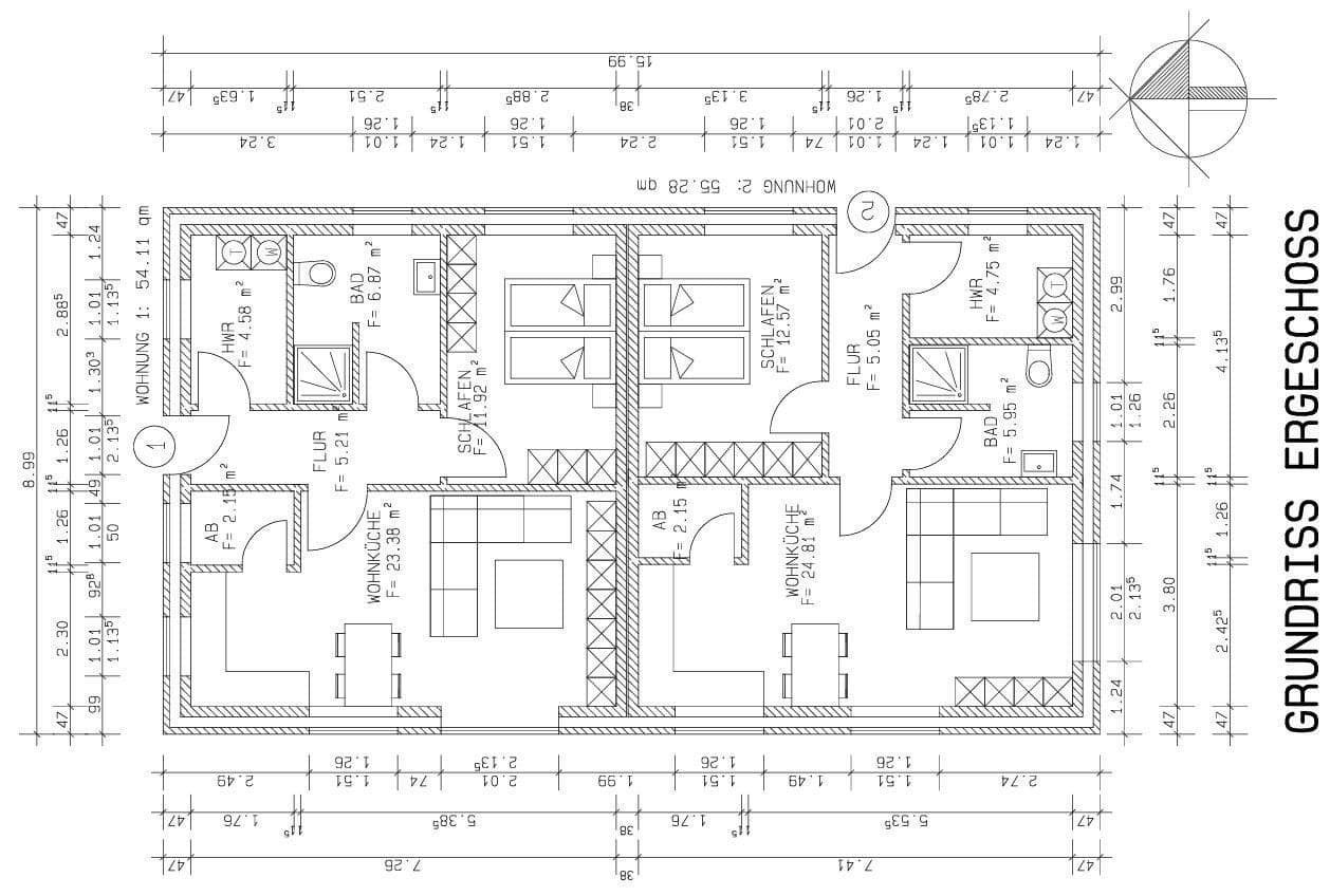 Predaj domu 56 m², pozemek 481 m², Aurich, Dolné Sasko Predaj domu 56 m², pozemek 481 m², Aurich, Dolné Sasko