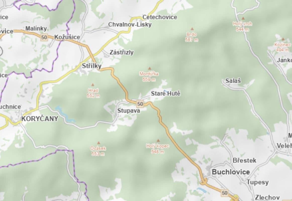 Predaj pozemku 4.975 m², Staré Hutě, Zlínský kraj Predaj pozemku 4.975 m², Staré Hutě, Zlínský kraj