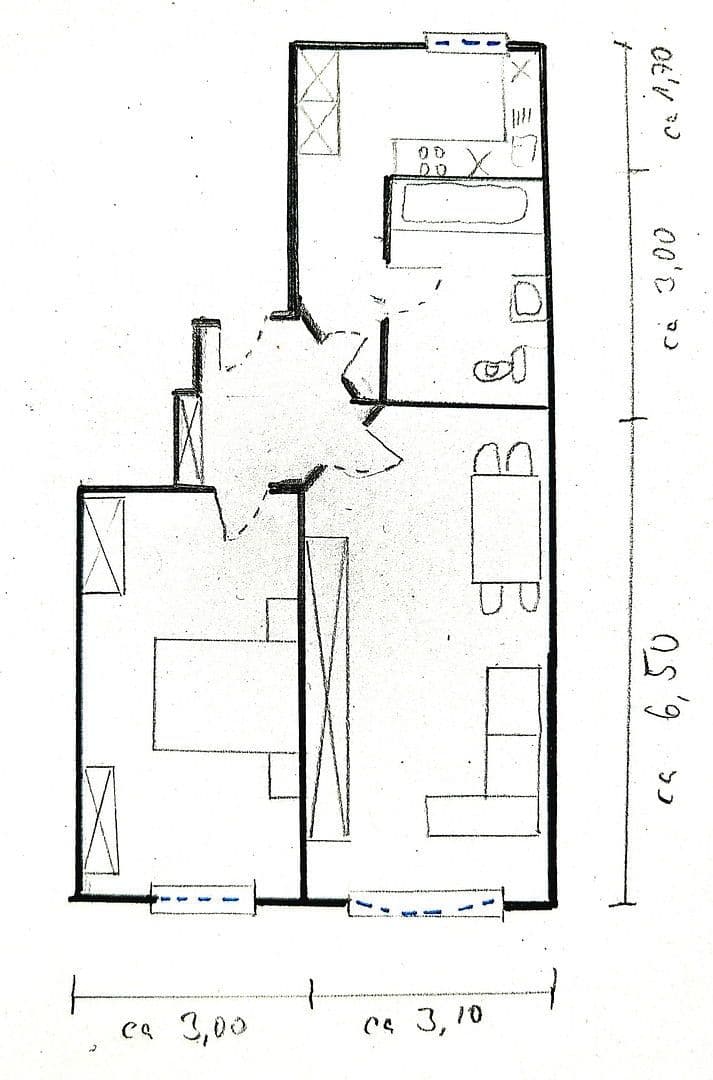 Prenájom bytu 2-izbový 55 m², Landwehrstr. 39, Hof, Bavorsko Prenájom bytu 2-izbový 55 m², Landwehrstr. 39, Hof, Bavorsko