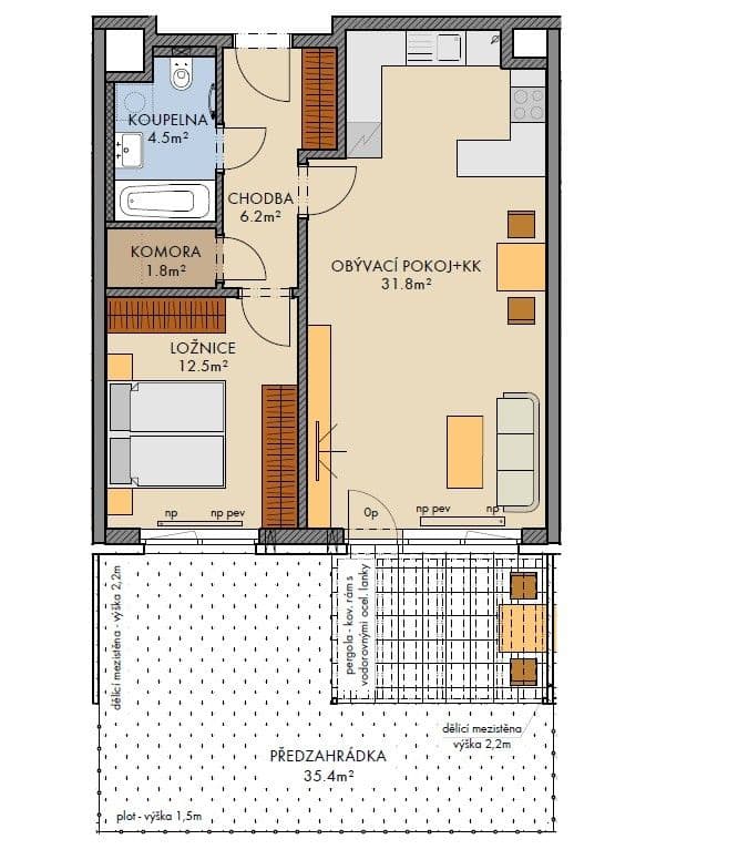 Prenájom bytu 2-izbový 95 m², Stočesova, Praha, Praha Prenájom bytu 2-izbový 95 m², Stočesova, Praha, Praha