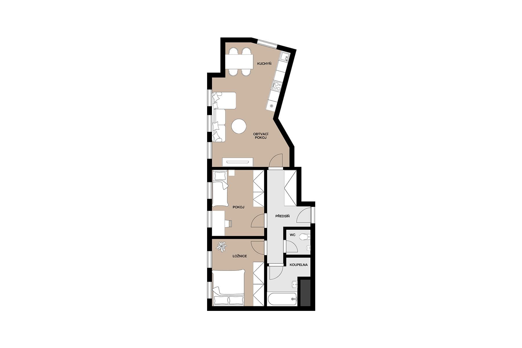 Predaj bytu 3-izbový 78 m², Na Míčánkách, Praha, Praha Predaj bytu 3-izbový 78 m², Na Míčánkách, Praha, Praha