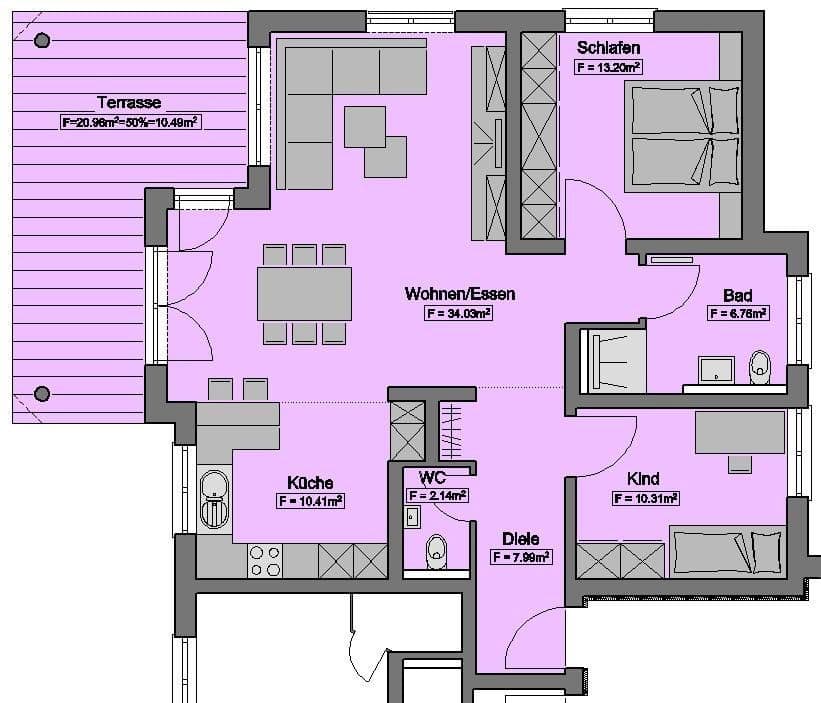 Prenájom bytu 3-izbový 96 m², Horb am Neckar, Bádensko-Wurttembersko Prenájom bytu 3-izbový 96 m², Horb am Neckar, Bádensko-Wurttembersko