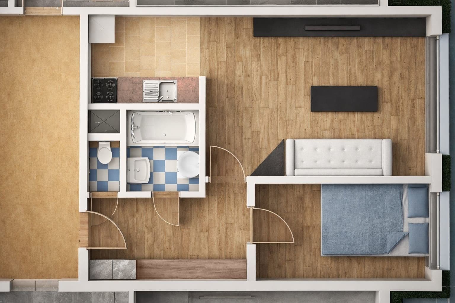 Prenájom bytu 2-izbový 44 m², Na Chobotě, Praha, Praha Prenájom bytu 2-izbový 44 m², Na Chobotě, Praha, Praha