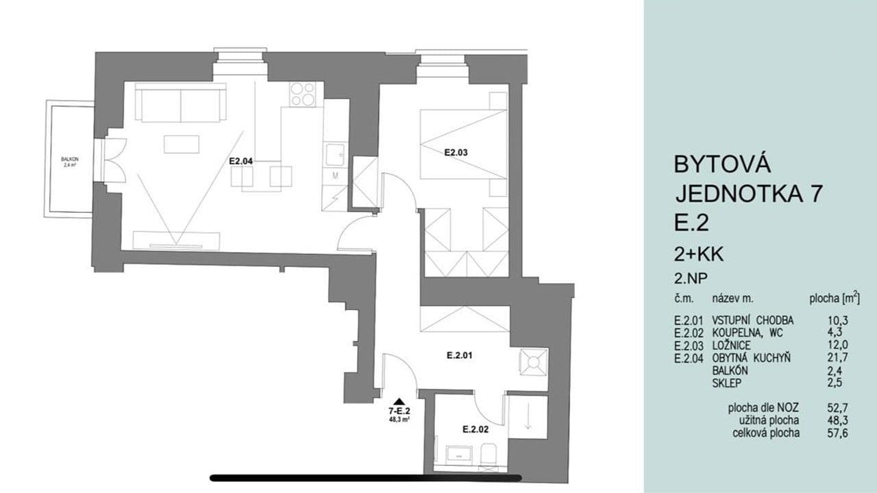 Prenájom bytu 2-izbový 51 m², Tachovské náměstí, Praha, Praha Prenájom bytu 2-izbový 51 m², Tachovské náměstí, Praha, Praha
