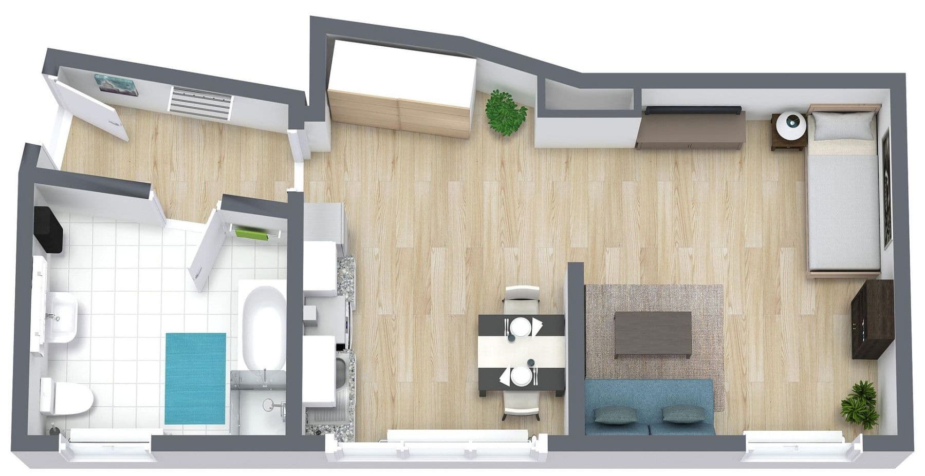 Prenájom bytu 1-izbový 44 m², Castrop-Rauxel, Severné Porýnie - Westfálsko Prenájom bytu 1-izbový 44 m², Castrop-Rauxel, Severné Porýnie - Westfálsko
